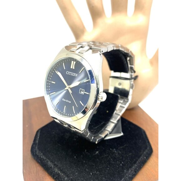 Citizen Men's Watch BM7330-59L Eco Drive Blue Dial Silver Stainless Steel 40mm - Picture 2 of 15